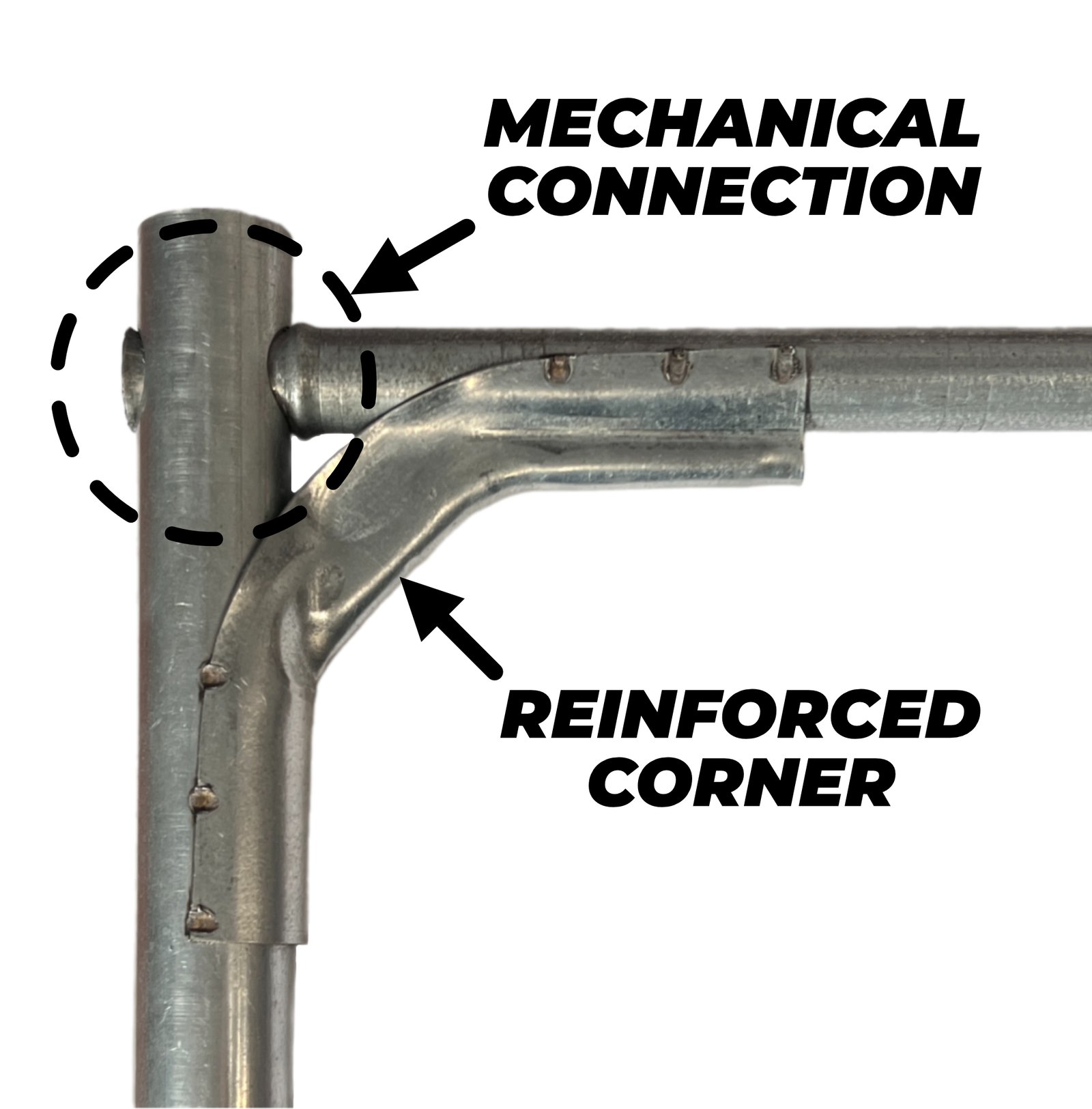 Manufacturer of temporary construction fencing with mechanical joints.